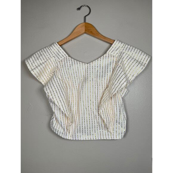 NWOT KOCH Erica Metallic Gold Stripe Mini Skirt & Cecilia Top Set XS $500 - Picture 7 of 12